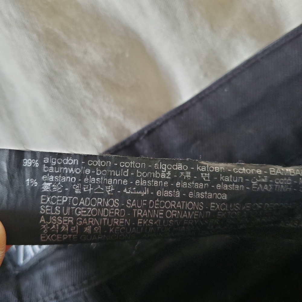 ZARA | High Rise Skinny Distressed Black Denim Jeans (Size 31) - Picture 9 of 9